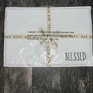 RAE DUNN BLESSED embroidered placemats set of 4